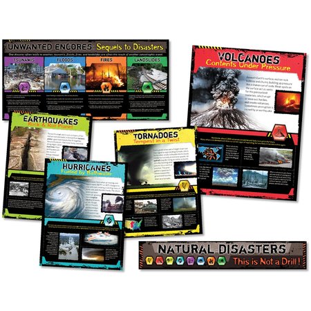 NORTH STAR TEACHER RESOURCES Natural Disasters Bulletin Board Set, Set of 6 NS3053